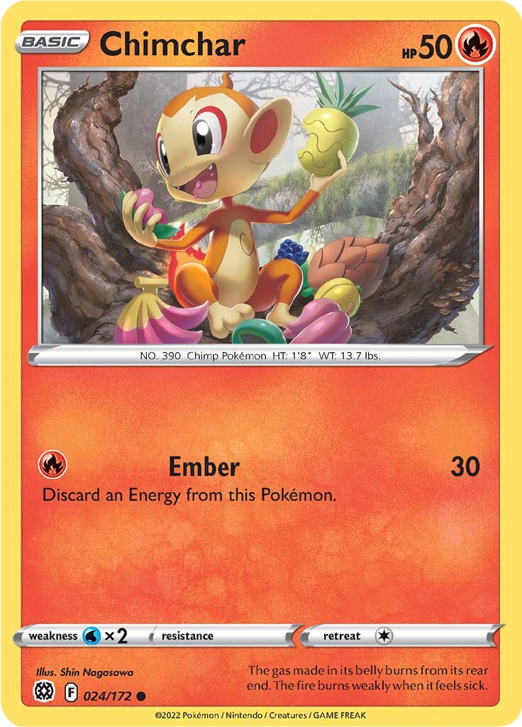 Chimchar (024/172) [Sword & Shield: Brilliant Stars] | Anubis Games and Hobby