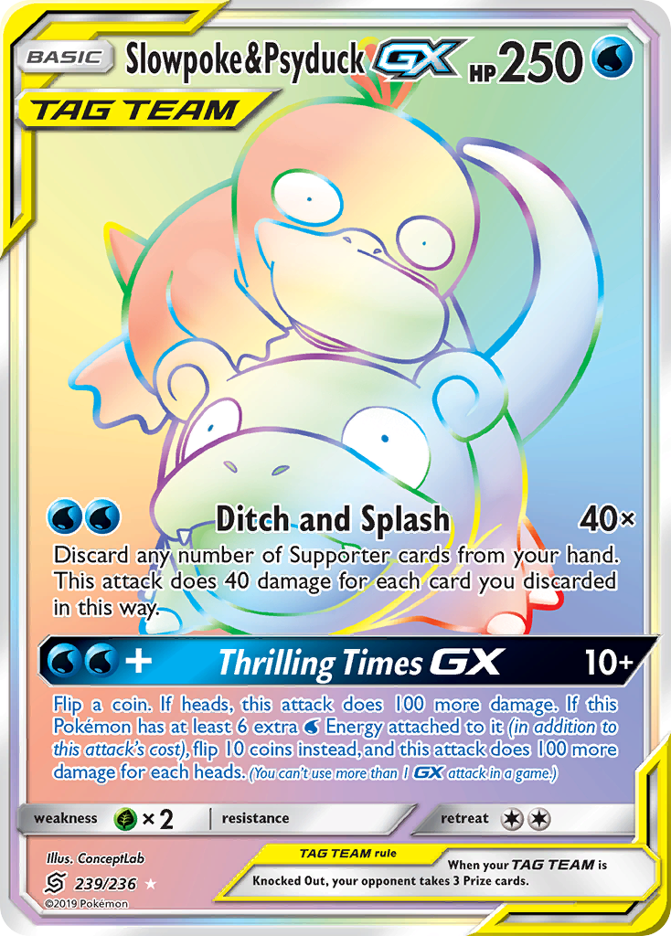 Slowpoke & Psyduck GX (239/236) [Sun & Moon: Unified Minds] | Anubis Games and Hobby