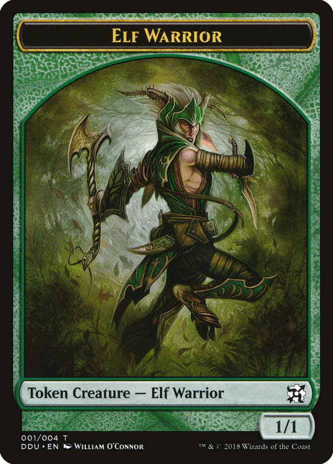 Elf Warrior Token [Duel Decks: Elves vs. Inventors Tokens] | Anubis Games and Hobby