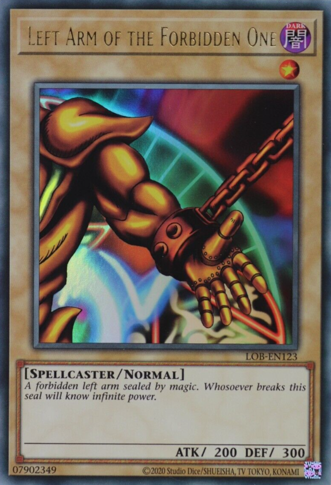 Left Arm of the Forbidden One (25th Anniversary) [LOB-EN123] Ultra Rare | Anubis Games and Hobby