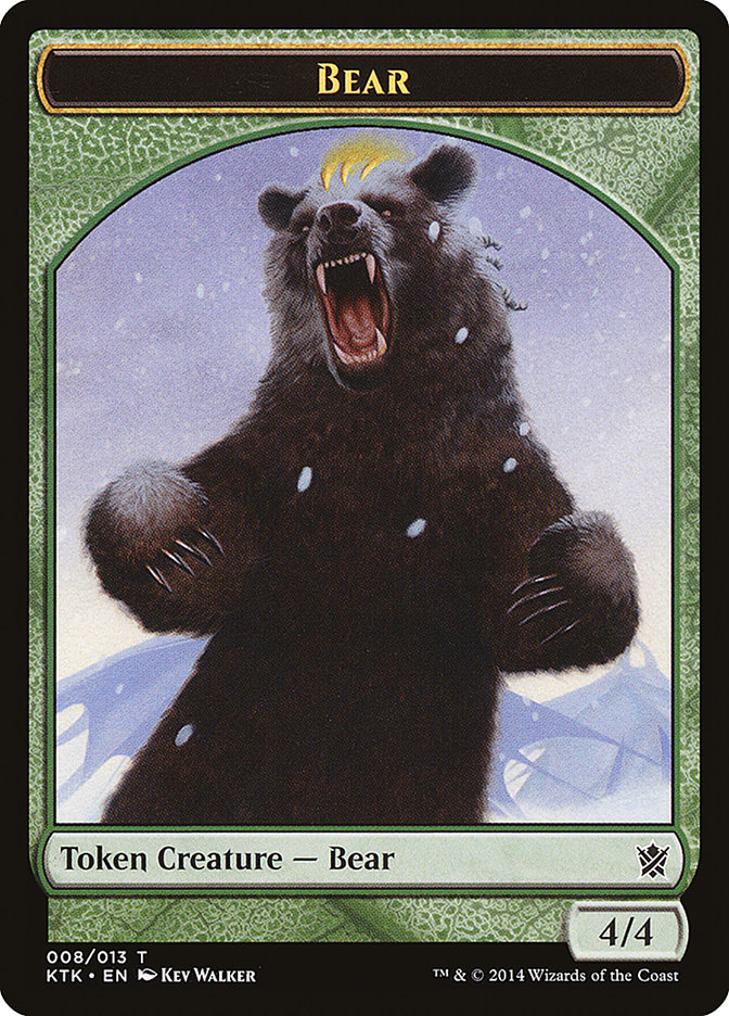 Bear Token [Khans of Tarkir Tokens] | Anubis Games and Hobby
