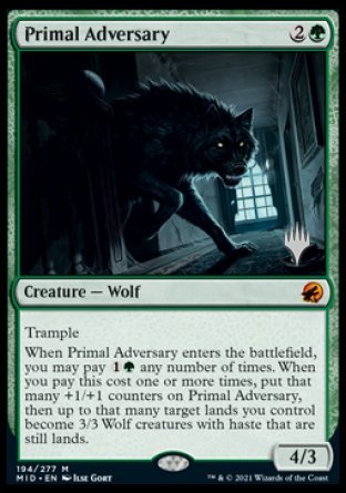 Primal Adversary (Promo Pack) [Innistrad: Midnight Hunt Promos] | Anubis Games and Hobby