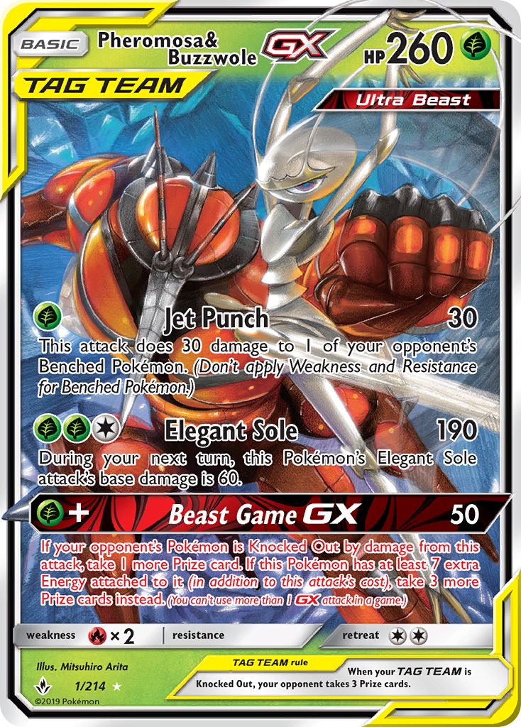 Pheromosa & Buzzwole GX (1/214) [Sun & Moon: Unbroken Bonds] | Anubis Games and Hobby