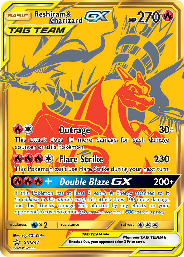 Reshiram & Charizard GX (SM247) (Jumbo Card) [Sun & Moon: Black Star Promos] | Anubis Games and Hobby