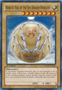 Hieratic Seal of the Sun Dragon Overlord [Galactic Overlord] [GAOV-EN002] | Anubis Games and Hobby