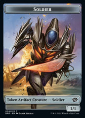 Powerstone // Soldier (008) Double-Sided Token [The Brothers' War Tokens] | Anubis Games and Hobby