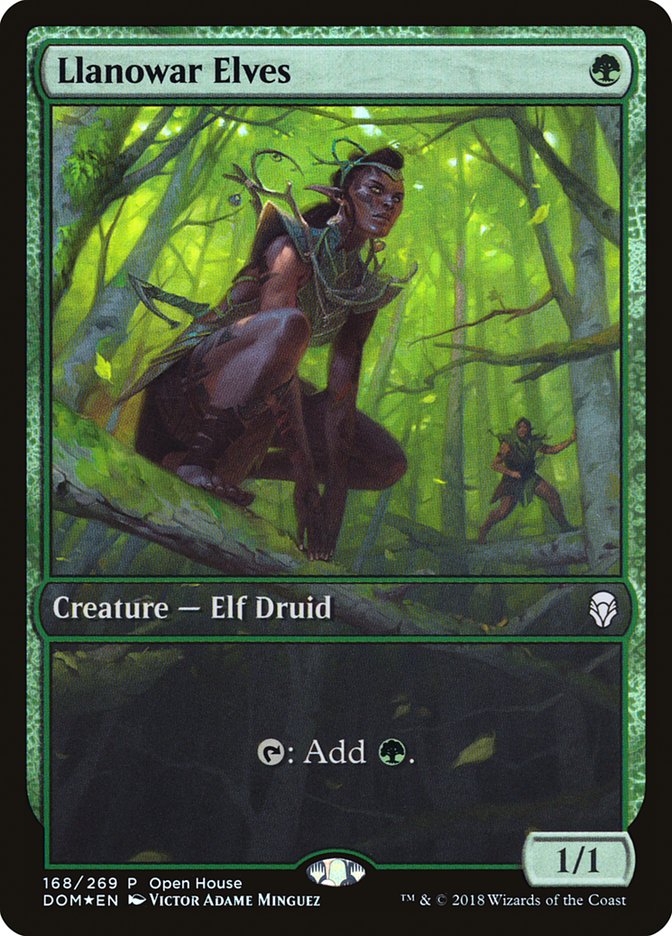 Llanowar Elves (Open House) [Dominaria Promos] | Anubis Games and Hobby