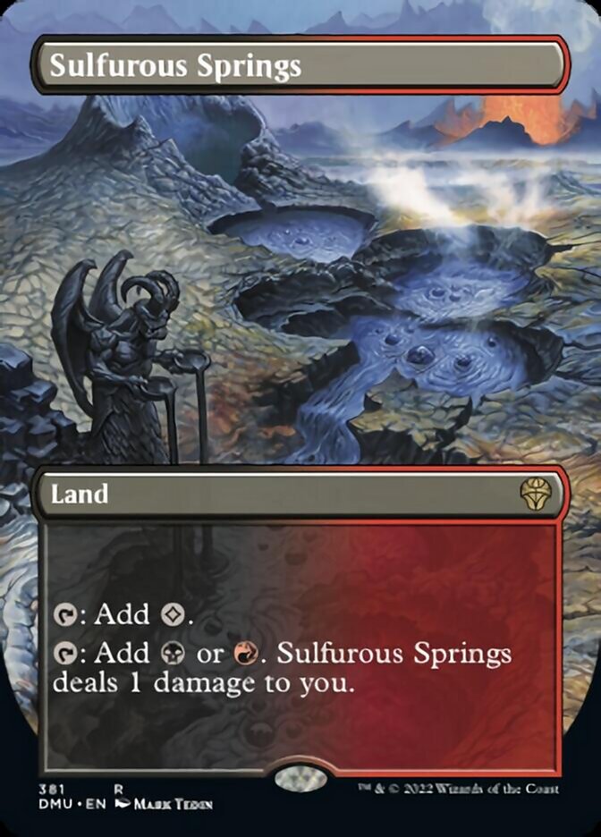 Sulfurous Springs (Borderless Alternate Art) [Dominaria United] | Anubis Games and Hobby