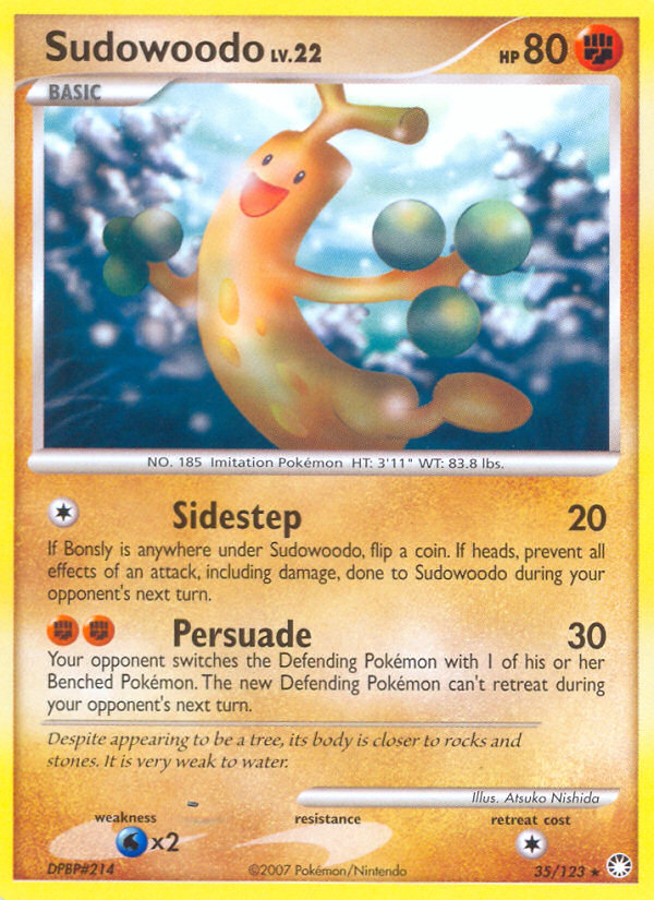 Sudowoodo (35/123) [Diamond & Pearl: Mysterious Treasures] | Anubis Games and Hobby