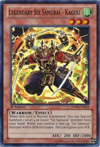 Legendary Six Samurai - Kageki [Structure Deck: Samurai Warlords] [SDWA-EN018] | Anubis Games and Hobby