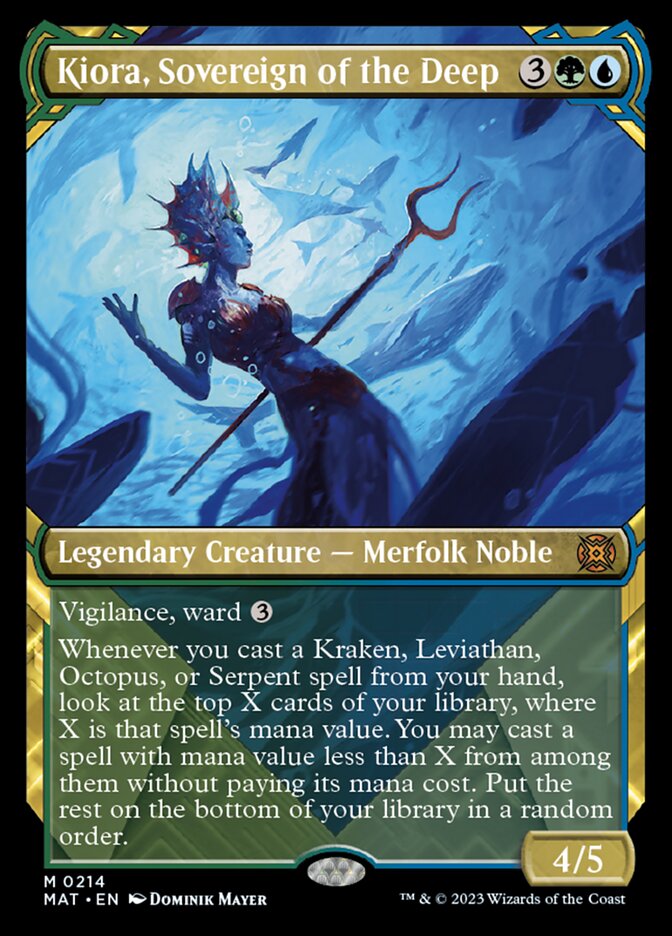 Kiora, Sovereign of the Deep (Showcase Halo Foil) [March of the Machine: The Aftermath] | Anubis Games and Hobby