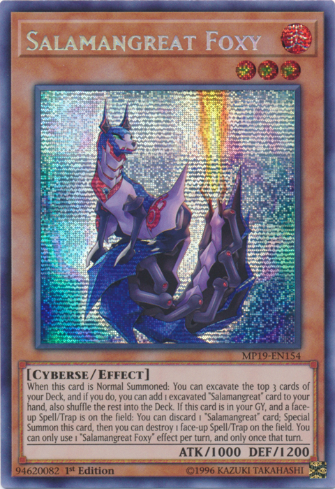 Salamangreat Foxy [MP19-EN154] Prismatic Secret Rare | Anubis Games and Hobby