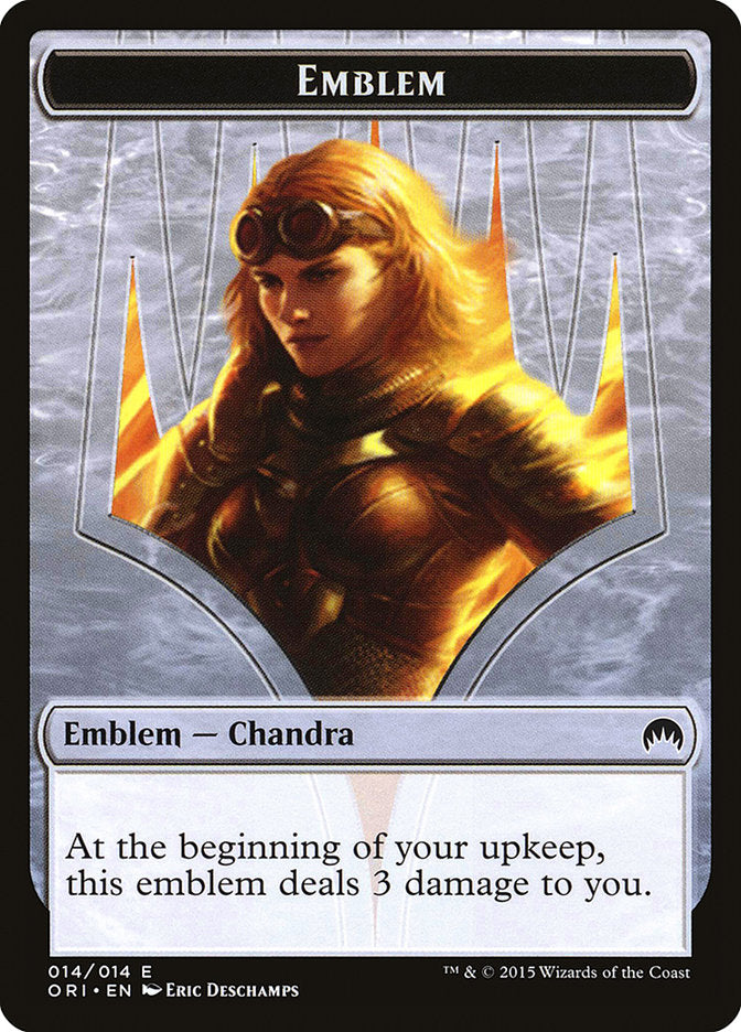Chandra, Roaring Flame Emblem [Magic Origins Tokens] | Anubis Games and Hobby
