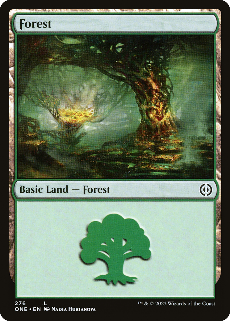 Forest (276) [Phyrexia: All Will Be One] | Anubis Games and Hobby