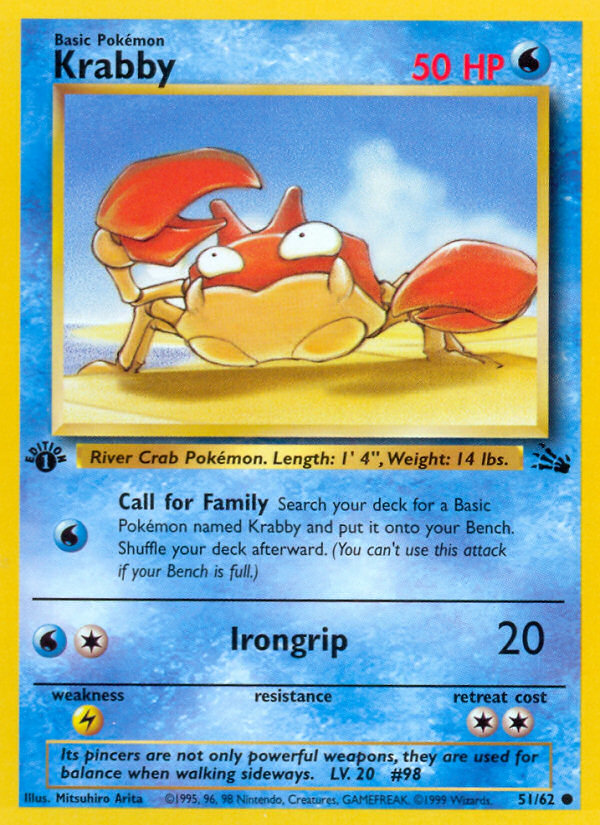 Krabby (51/62) [Fossil 1st Edition] | Anubis Games and Hobby