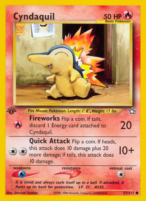 Cyndaquil (57/111) [Neo Genesis 1st Edition] | Anubis Games and Hobby