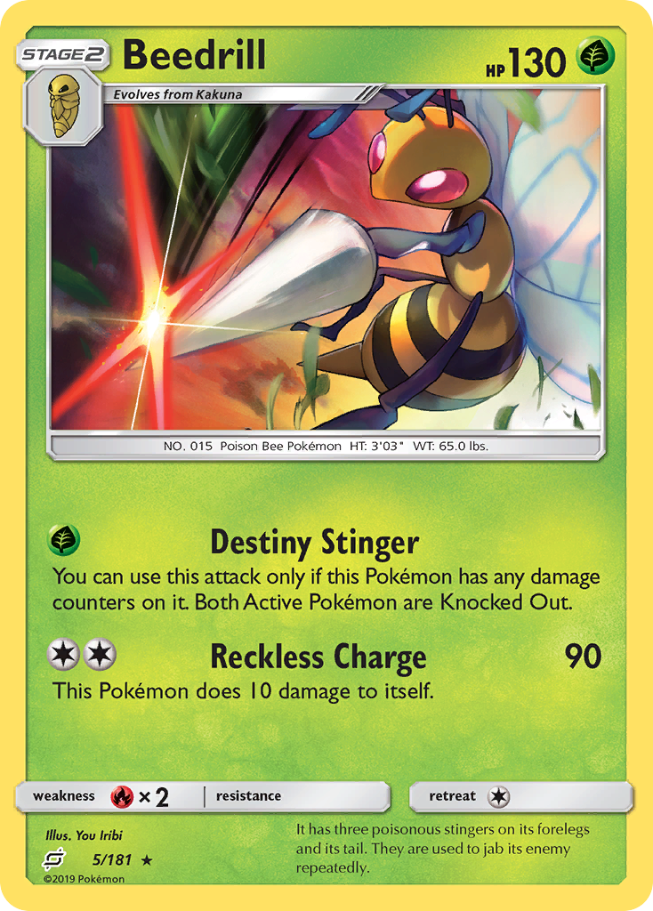 Beedrill (5/181) [Sun & Moon: Team Up] | Anubis Games and Hobby