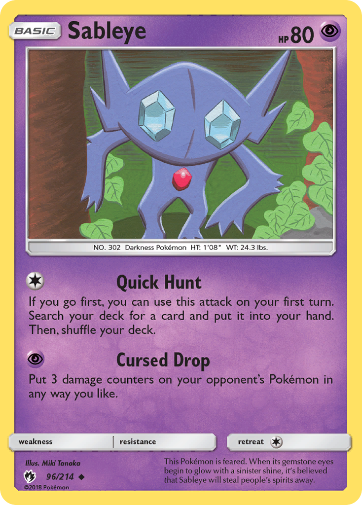 Sableye (96/214) [Sun & Moon: Lost Thunder] | Anubis Games and Hobby