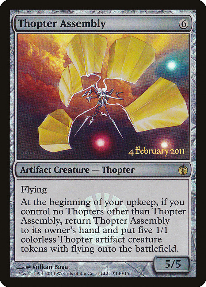 Thopter Assembly [Mirrodin Besieged Prerelease Promos] | Anubis Games and Hobby