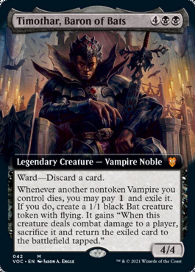 Timothar, Baron of Bats (Extended Art) [Innistrad: Crimson Vow Commander] | Anubis Games and Hobby