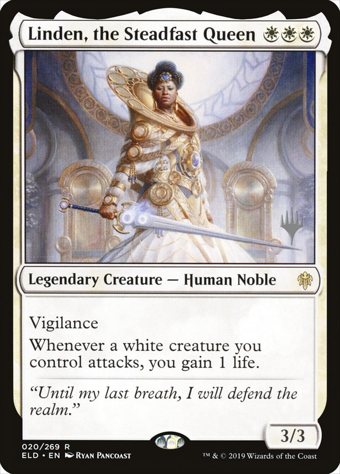 Linden, the Steadfast Queen (Promo Pack) [Throne of Eldraine Promos] | Anubis Games and Hobby