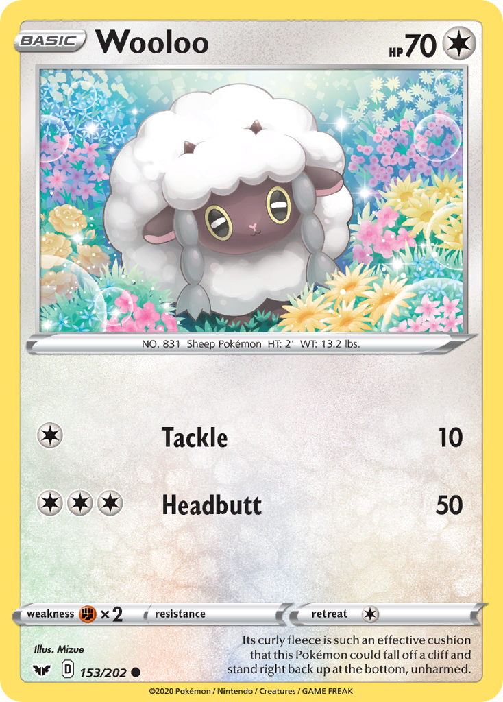 Wooloo (153/202) [Sword & Shield: Base Set] | Anubis Games and Hobby