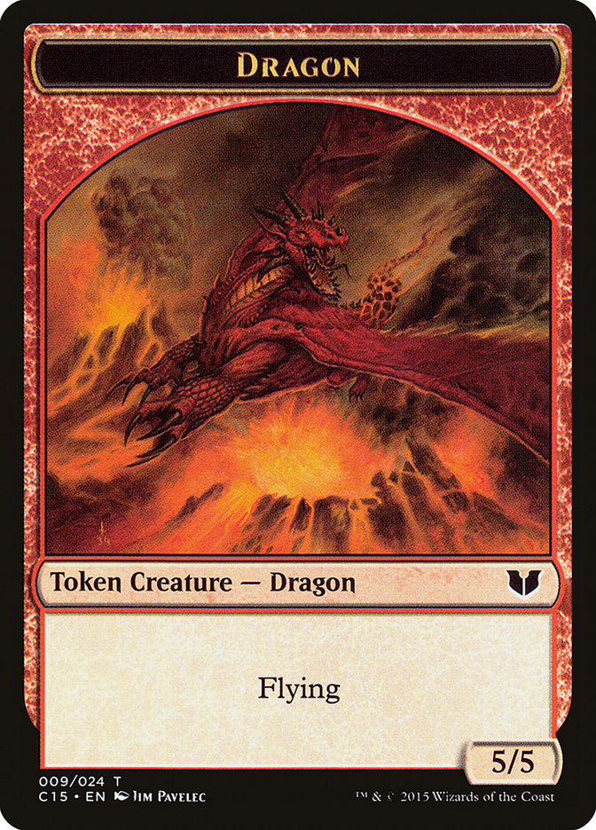 Dragon // Dragon Double-Sided Token [Commander 2015 Tokens] | Anubis Games and Hobby