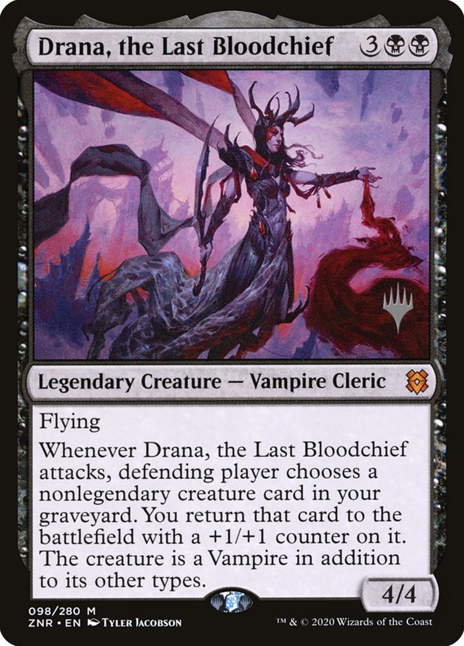 Drana, the Last Bloodchief (Promo Pack) [Zendikar Rising Promos] | Anubis Games and Hobby