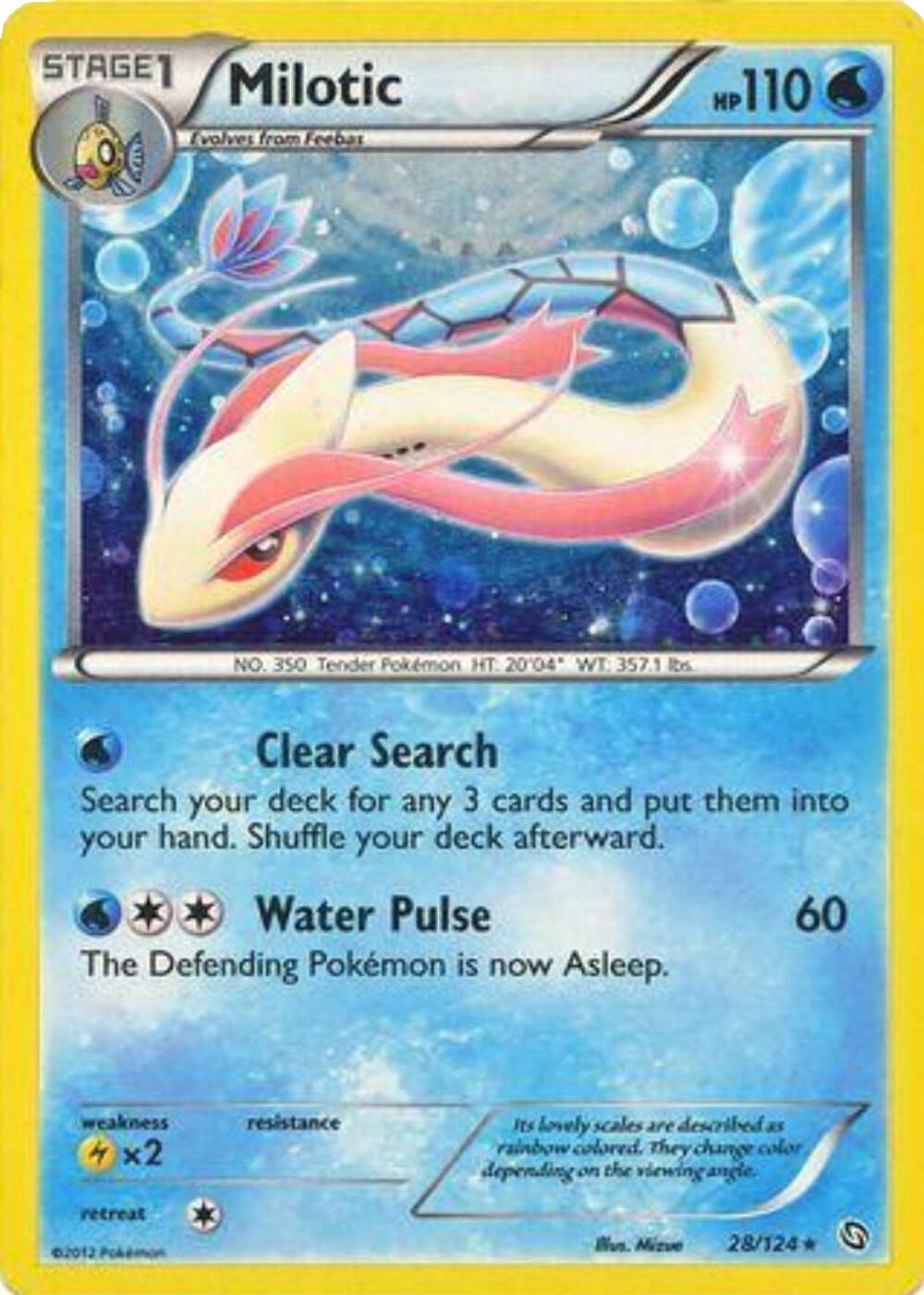 Milotic (28/124) (Cosmos Holo) [Black & White: Dragons Exalted] | Anubis Games and Hobby