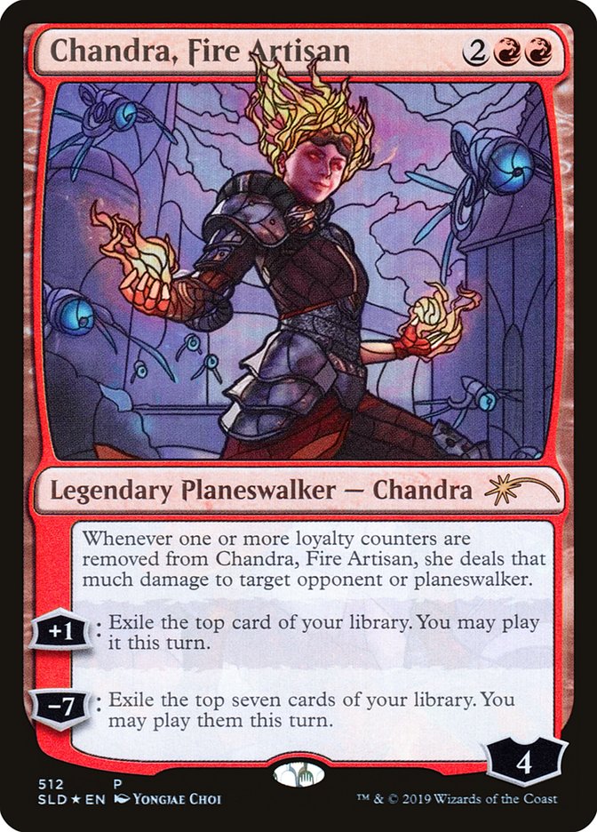 Chandra, Fire Artisan (Stained Glass) [Secret Lair Drop Promos] | Anubis Games and Hobby