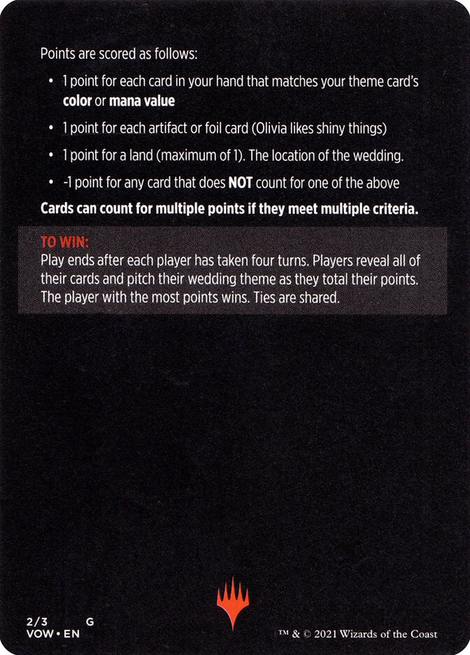 Vampire Wedding Planner (Magic Minigame) [Innistrad: Crimson Vow Minigame] | Anubis Games and Hobby
