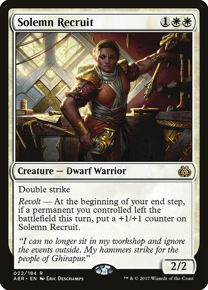Solemn Recruit [Aether Revolt] | Anubis Games and Hobby