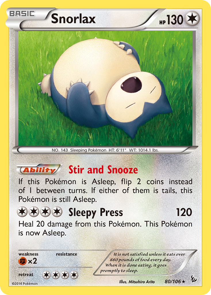 Snorlax (80/106) [XY: Flashfire] | Anubis Games and Hobby