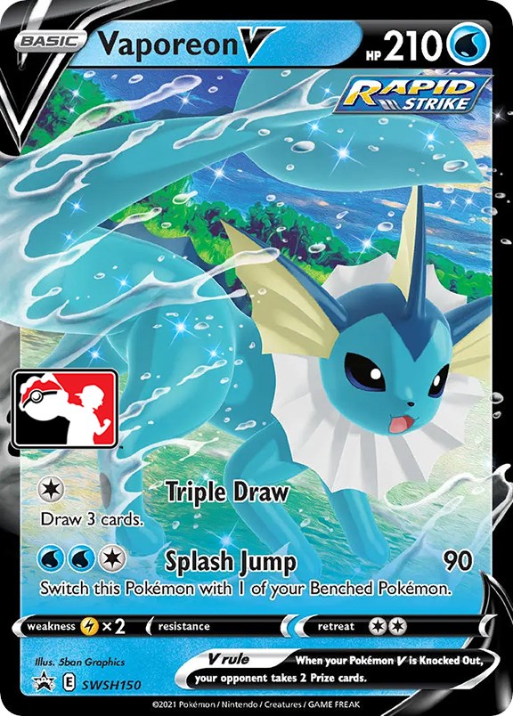 Vaporeon V (SWSH150) [Prize Pack Series One] | Anubis Games and Hobby