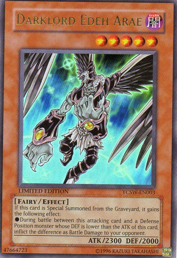 Darklord Edeh Arae [YCSW-EN003] Ultra Rare | Anubis Games and Hobby