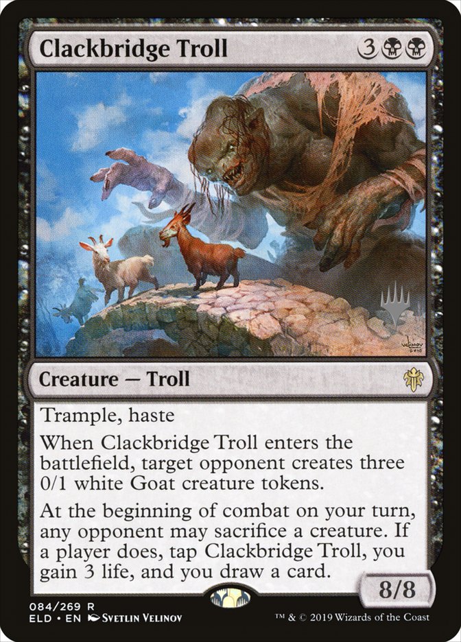 Clackbridge Troll (Promo Pack) [Throne of Eldraine Promos] | Anubis Games and Hobby