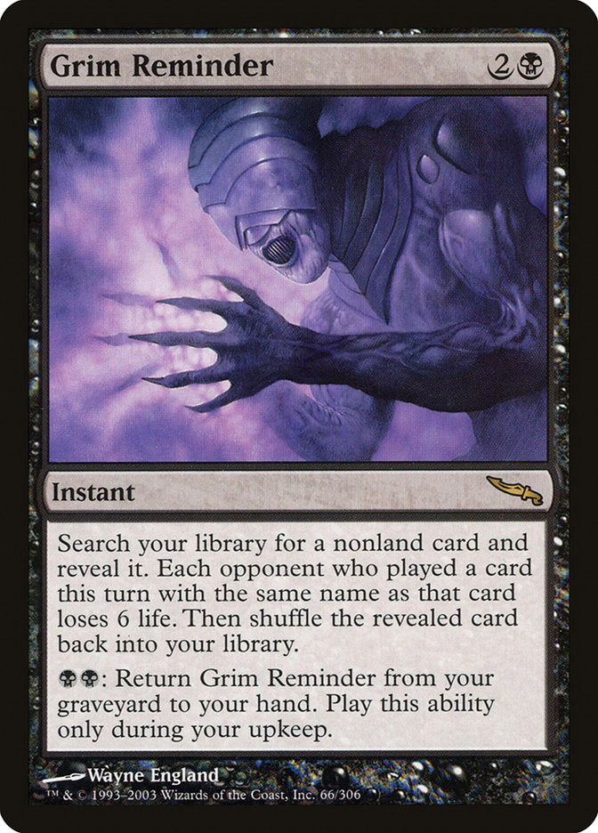 Grim Reminder [Mirrodin] | Anubis Games and Hobby