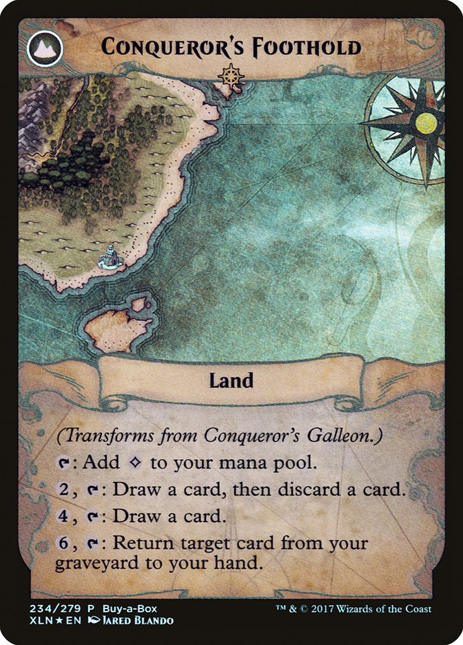 Conqueror's Galleon // Conqueror's Foothold (Buy-A-Box) [Ixalan Treasure Chest] | Anubis Games and Hobby