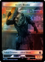 Alien Rhino // Treasure (0060) Double-Sided Token (Surge Foil) [Doctor Who Tokens] | Anubis Games and Hobby