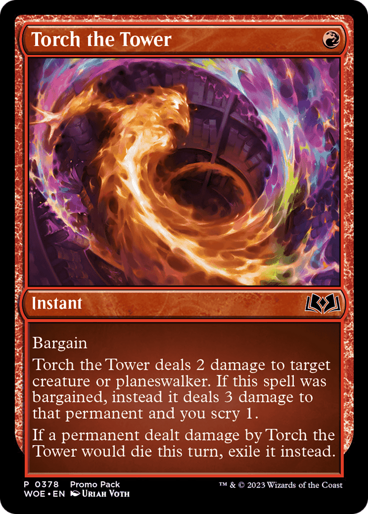 Torch the Tower (Promo Pack) [Wilds of Eldraine Promos] | Anubis Games and Hobby