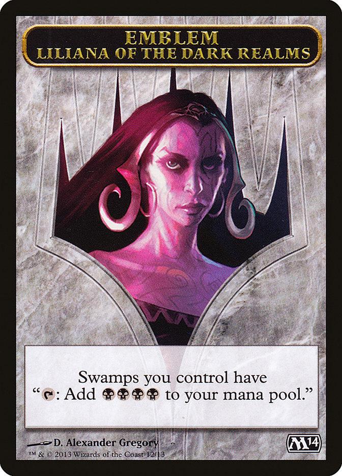 Liliana of the Dark Realms Emblem [Magic 2014 Tokens] | Anubis Games and Hobby
