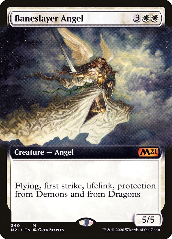 Baneslayer Angel (Extended Art) [Core Set 2021] | Anubis Games and Hobby