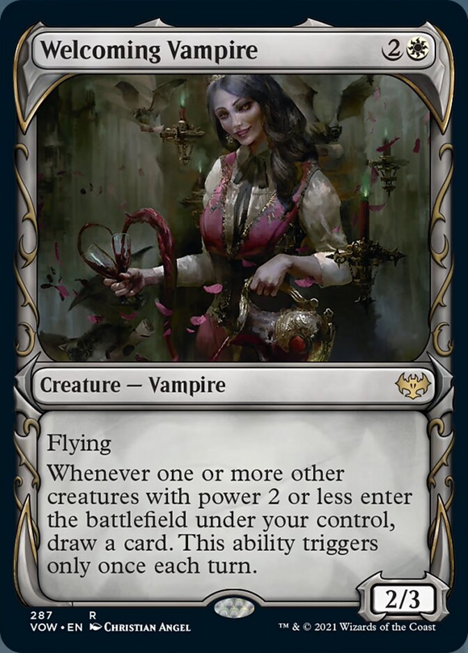 Welcoming Vampire (Showcase Fang Frame) [Innistrad: Crimson Vow] | Anubis Games and Hobby