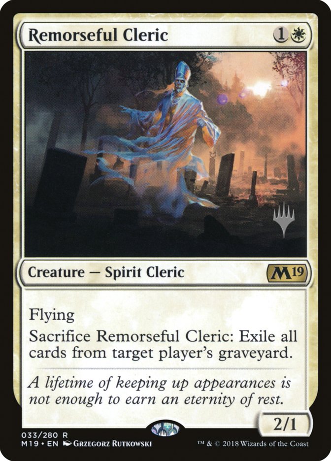 Remorseful Cleric (Promo Pack) [Core Set 2019 Promos] | Anubis Games and Hobby