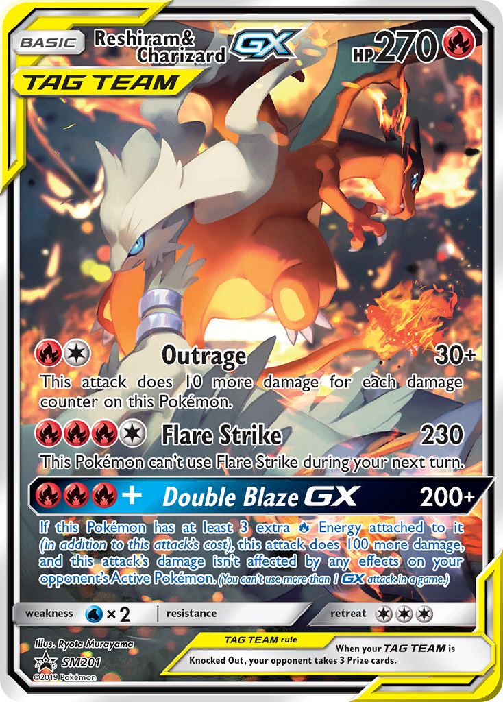 Reshiram & Charizard GX (SM201) [Sun & Moon: Black Star Promos] | Anubis Games and Hobby