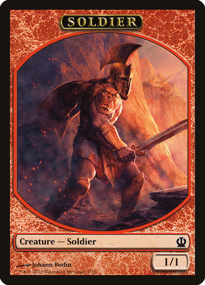 Soldier Token (7/11) [Theros Tokens] | Anubis Games and Hobby