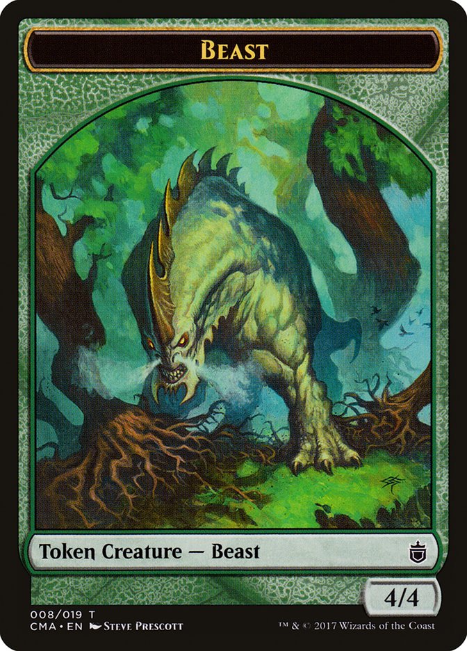 Beast Token (008/019) [Commander Anthology Tokens] | Anubis Games and Hobby