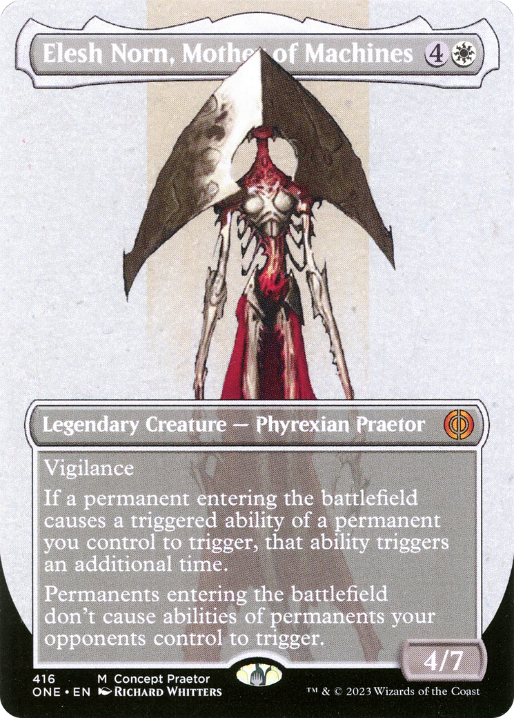 Elesh Norn, Mother of Machines (Borderless Concept Praetors) [Phyrexia: All Will Be One] | Anubis Games and Hobby