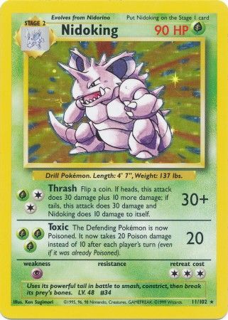 Nidoking (11/102) [Base Set Unlimited] | Anubis Games and Hobby