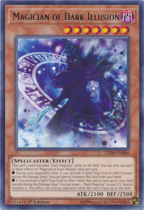 Magician of Dark Illusion [LED6-EN006] Rare | Anubis Games and Hobby